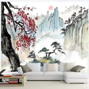 XL Japanese Scenery Cherry Blossom Trees Wall Tapestry Asian Nature Art Big New